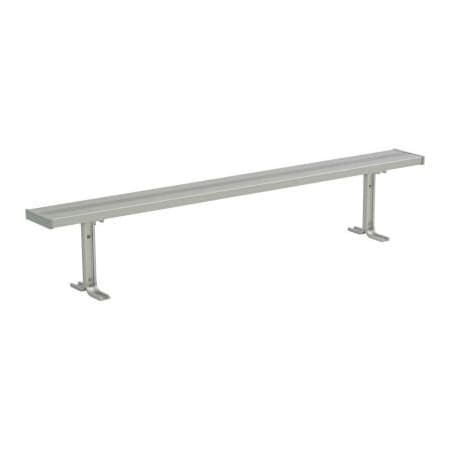 Gt Grandstands By Ultraplay 8' Aluminum Park Bench Without Back, Portable and/or Surface Mount BE-DE00800